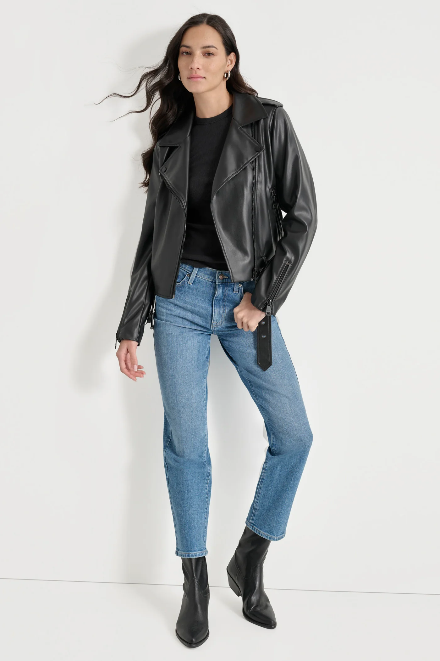 FAUX LEATHER MOTO JACKET - Image 3