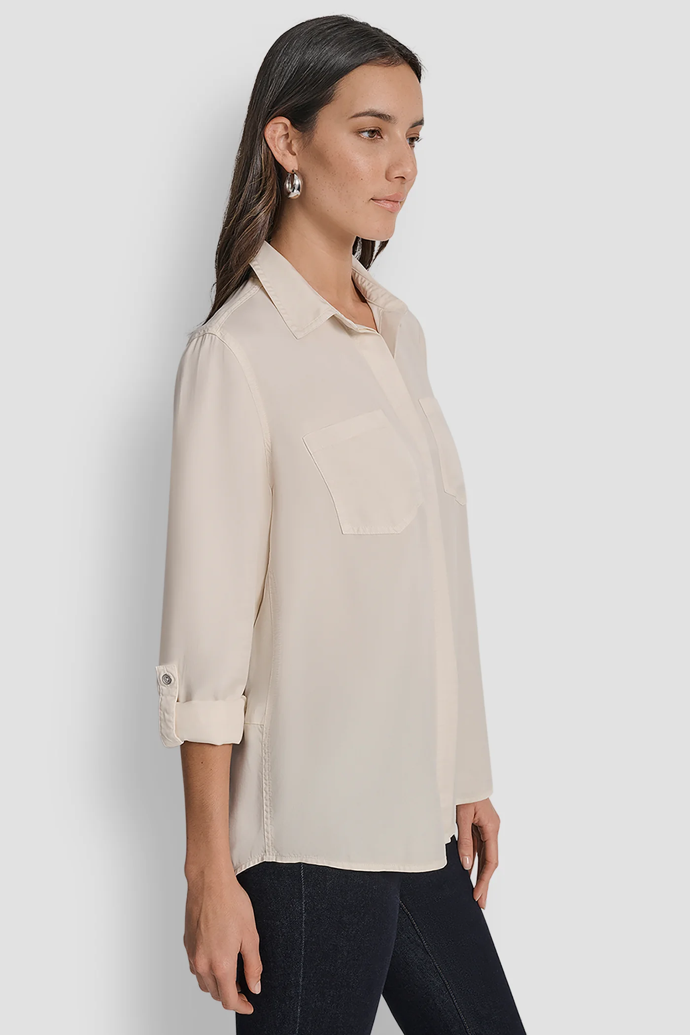 SPLIT BACK BUTTON FRONT WITH ROLL TAB - Image 3