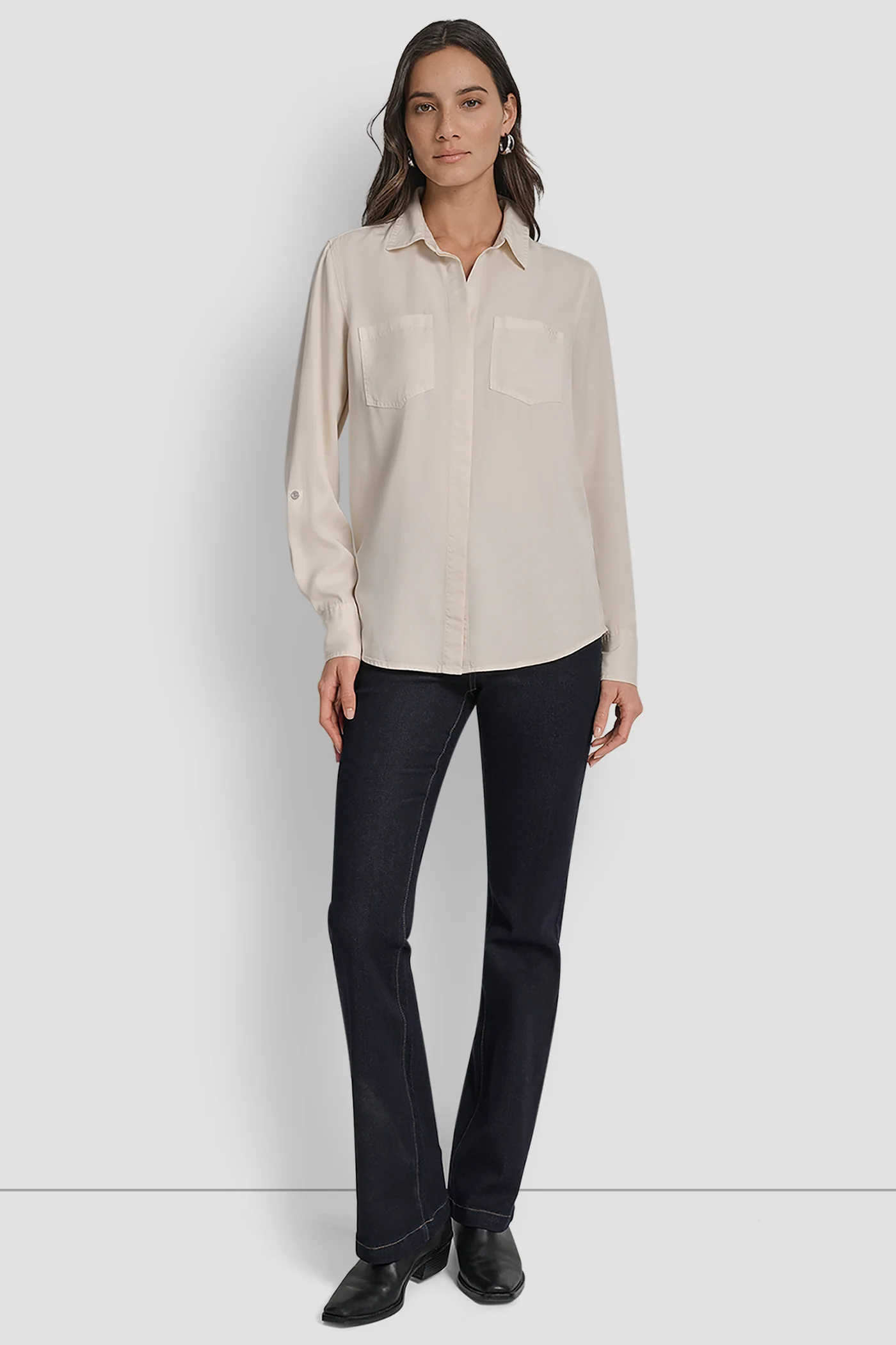 SPLIT BACK BUTTON FRONT WITH ROLL TAB - Image 6