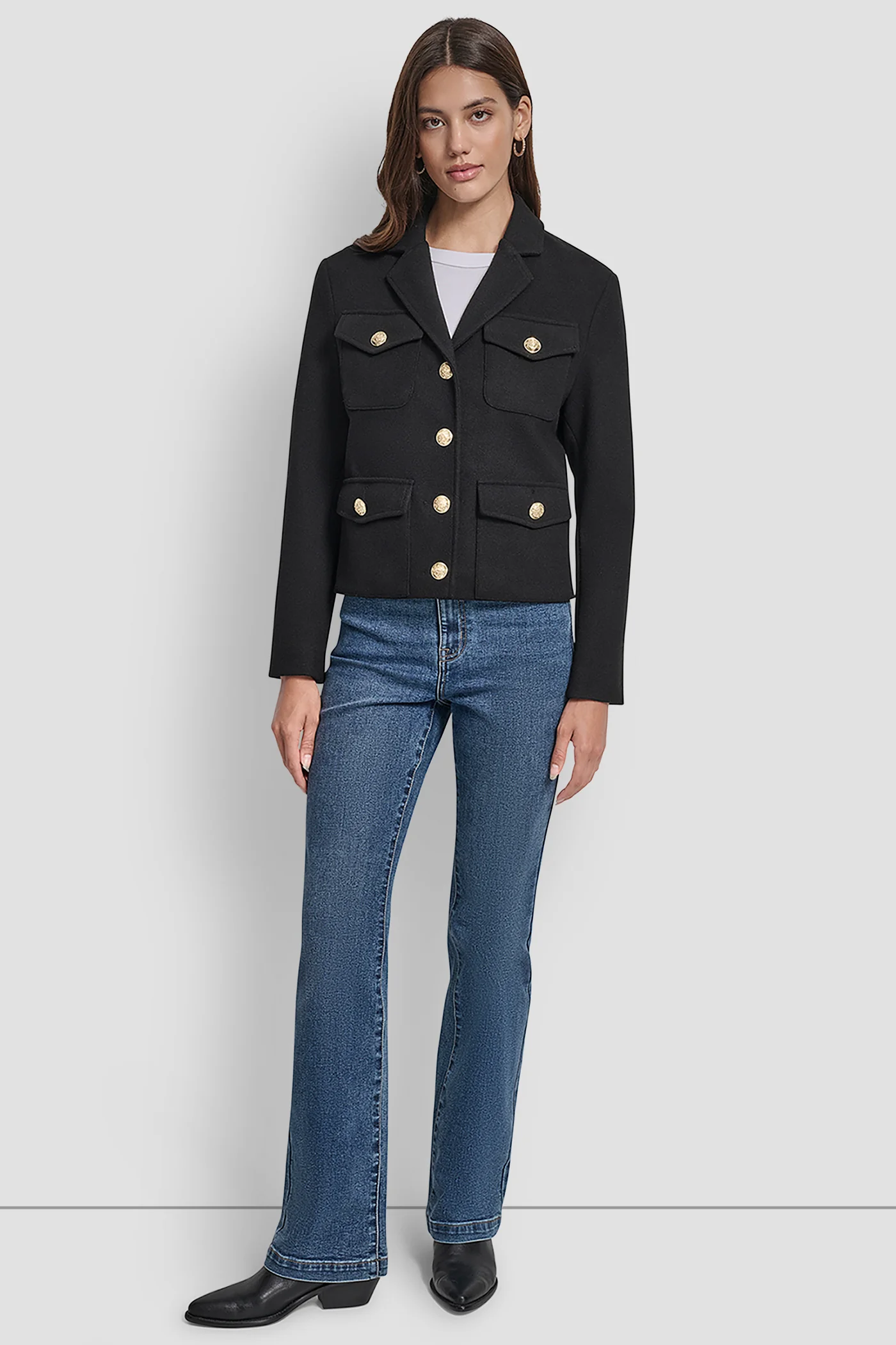 CROPPED FAUX WOOL JACKET - Image 5