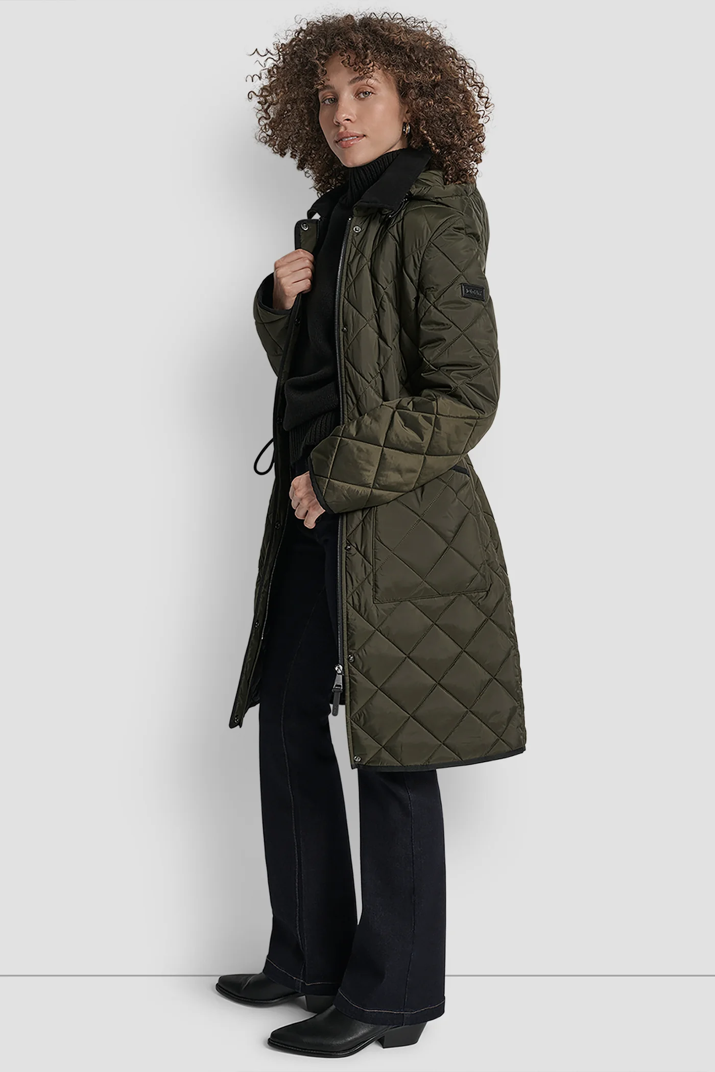LONG QUILTED COAT - Image 3
